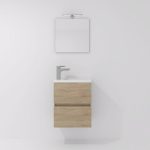 Pack Lez + lavabo + miroir + projecteur LED