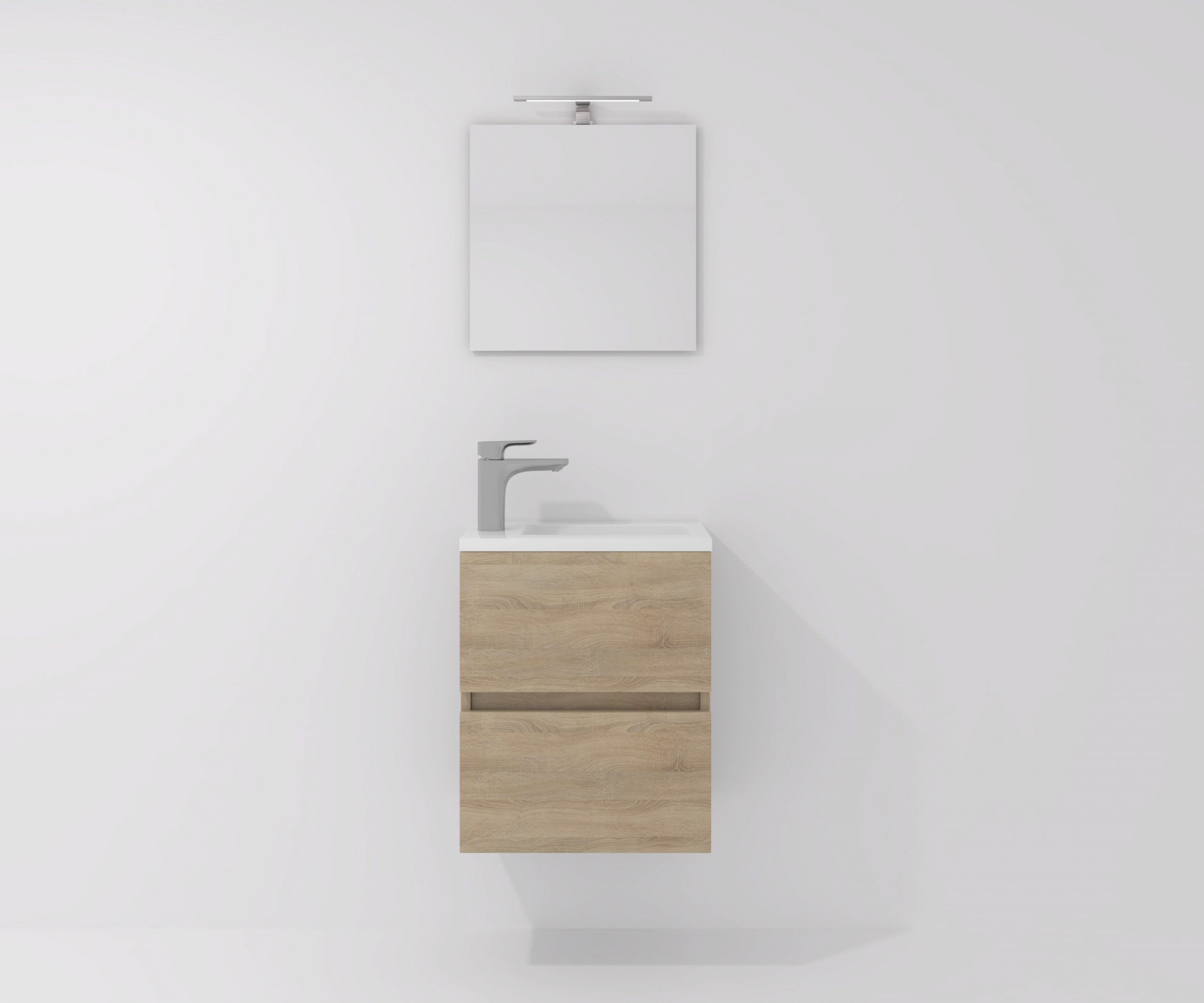 Pack Lez + lavabo + miroir + projecteur LED