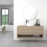 Pack Lille avec vasque à poser et miroir LED circulaire