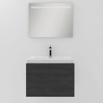 Mini-ensemble avec lavabo et miroir LED