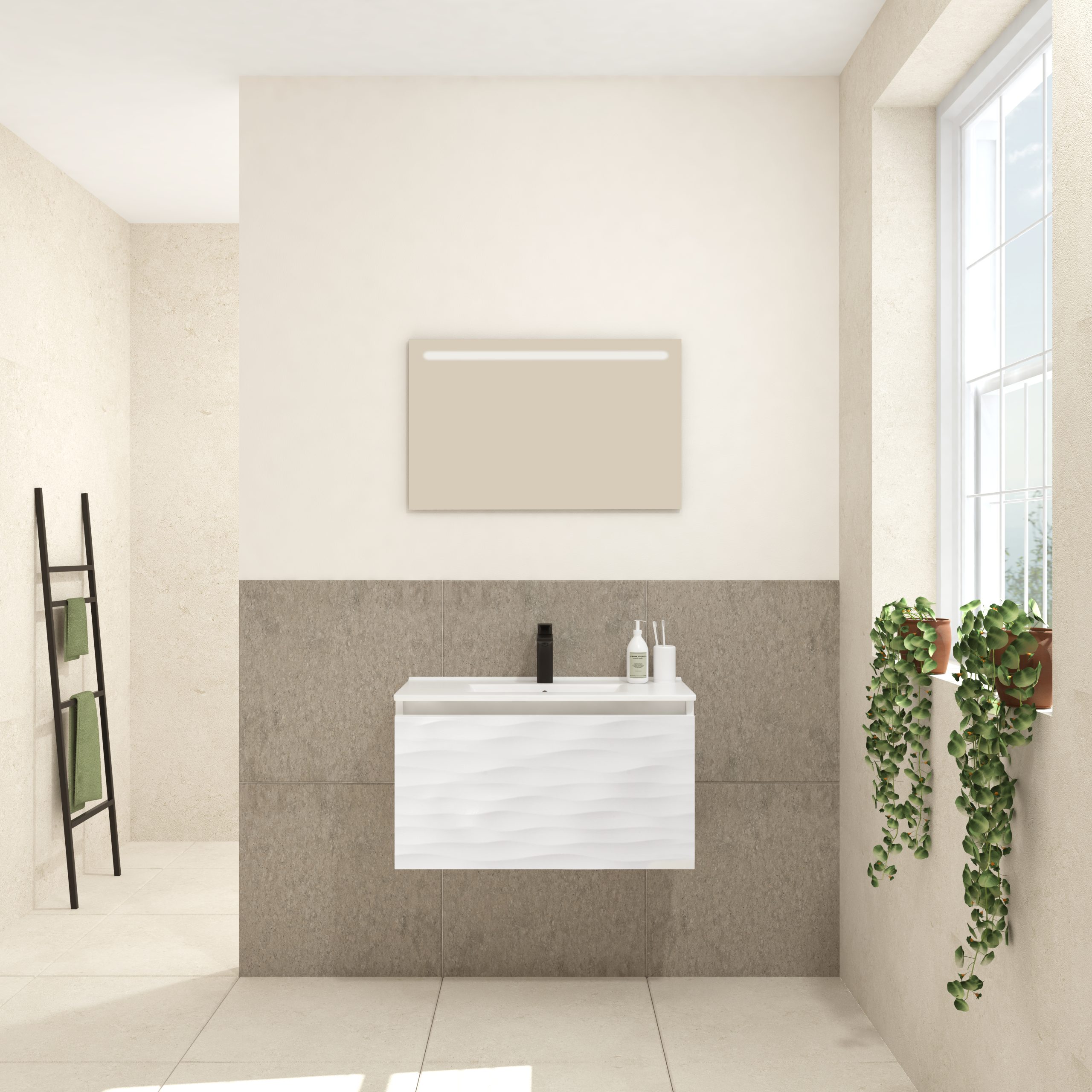 Pack MINIROISE + lavabo + espejo LED