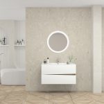 Pack MOLIÈRE + lavabo + miroir rond avec LED