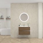 Pack MOLIÈRE + lavabo + miroir rond avec LED
