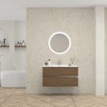 Pack MOLIÈRE + lavabo + miroir rond avec LED