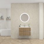 Pack MOLIÈRE + lavabo + miroir rond avec LED