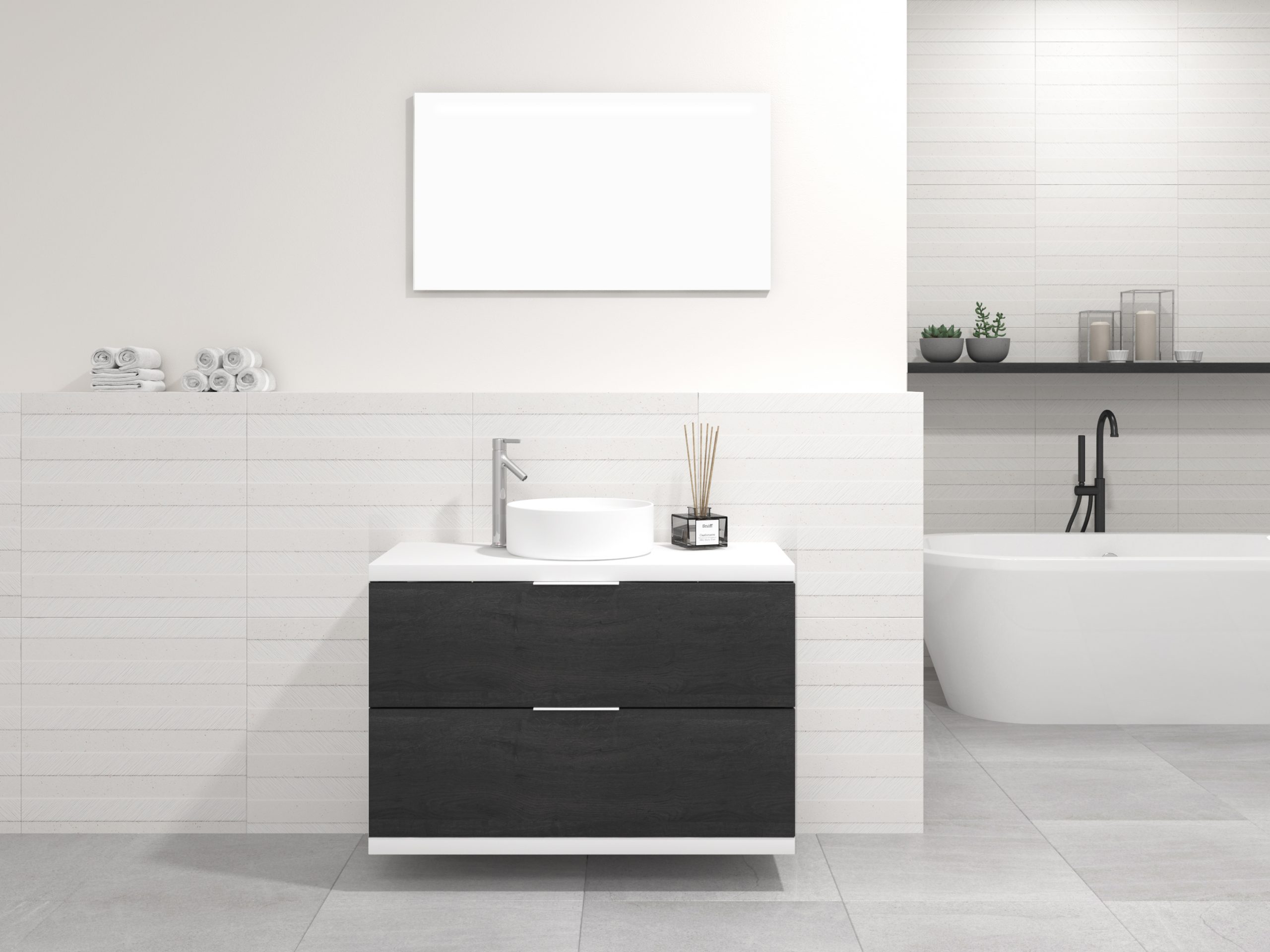 Pack MARONNE + vasque + miroir LED