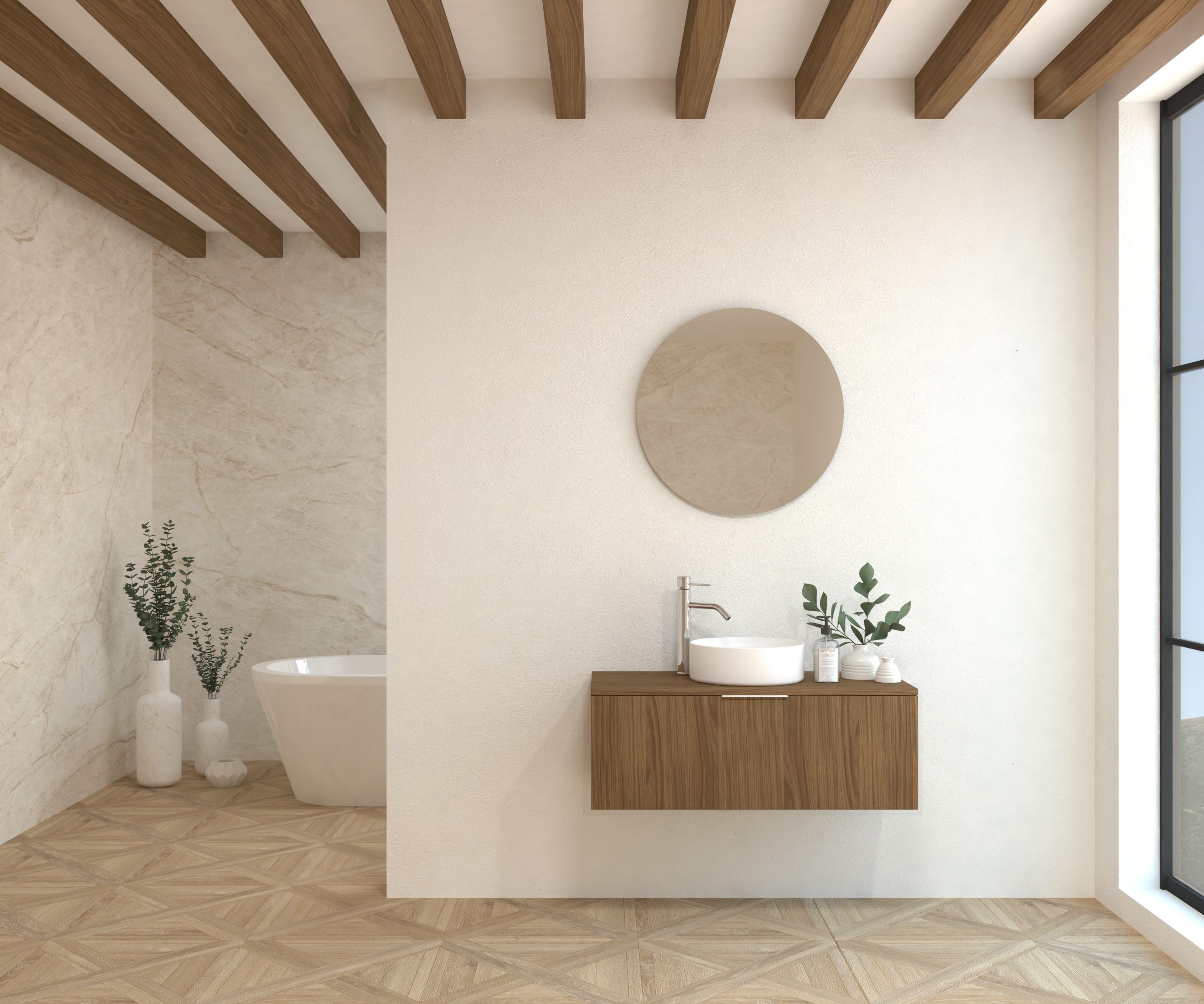 Pack RICHET + évier + miroir rond