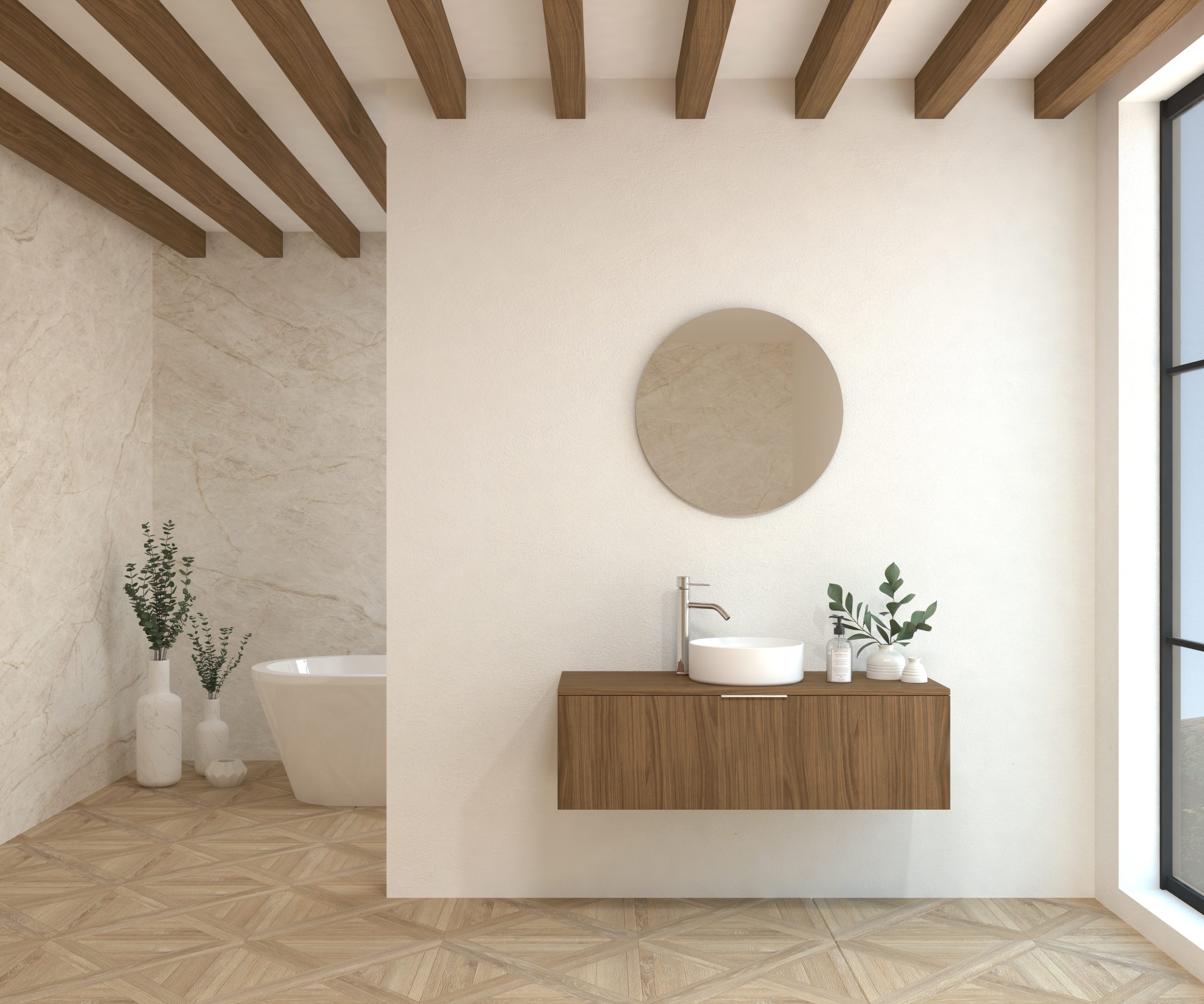 Pack RICHET + évier + miroir rond