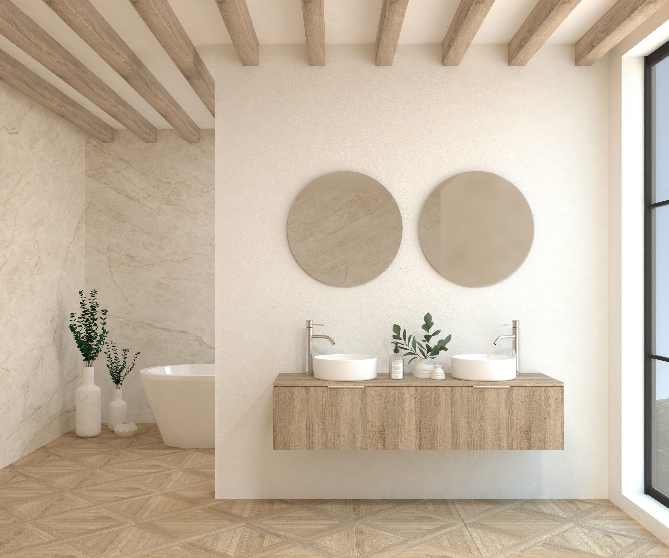 Pack RICHET + évier + miroir rond