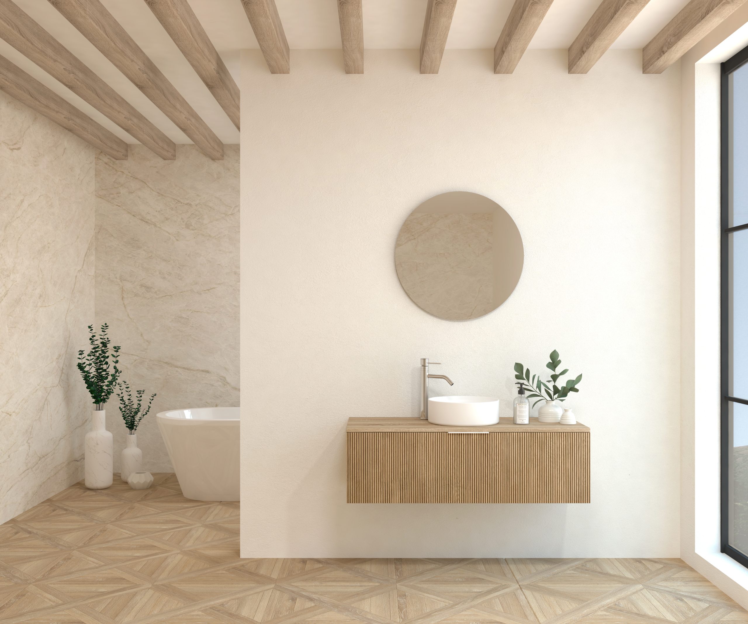 Pack RICHET + évier + miroir rond