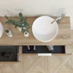 Pack RICHET + lavabo + espejo redondo