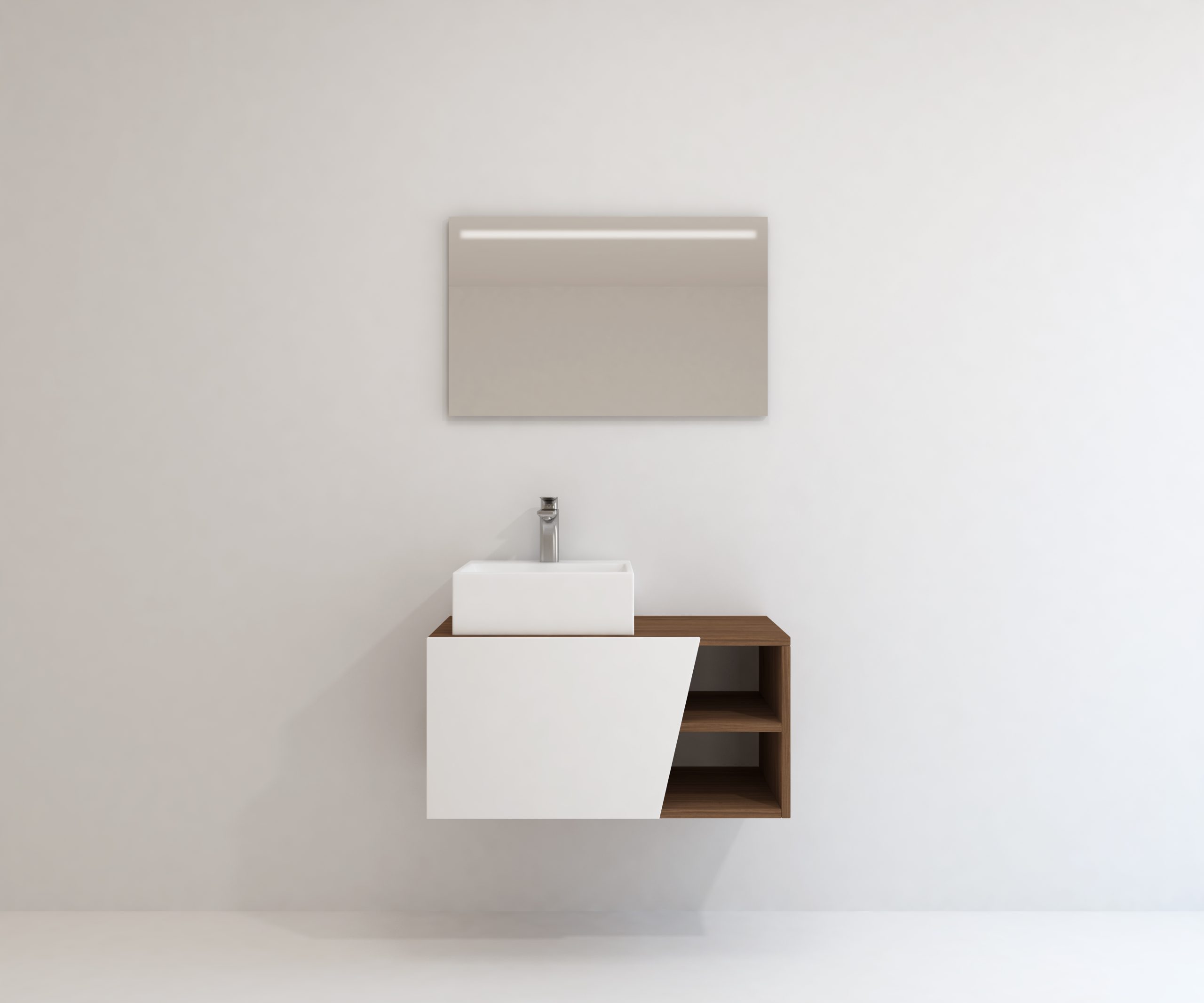 Pack Rennes avec lavabo et miroir LED