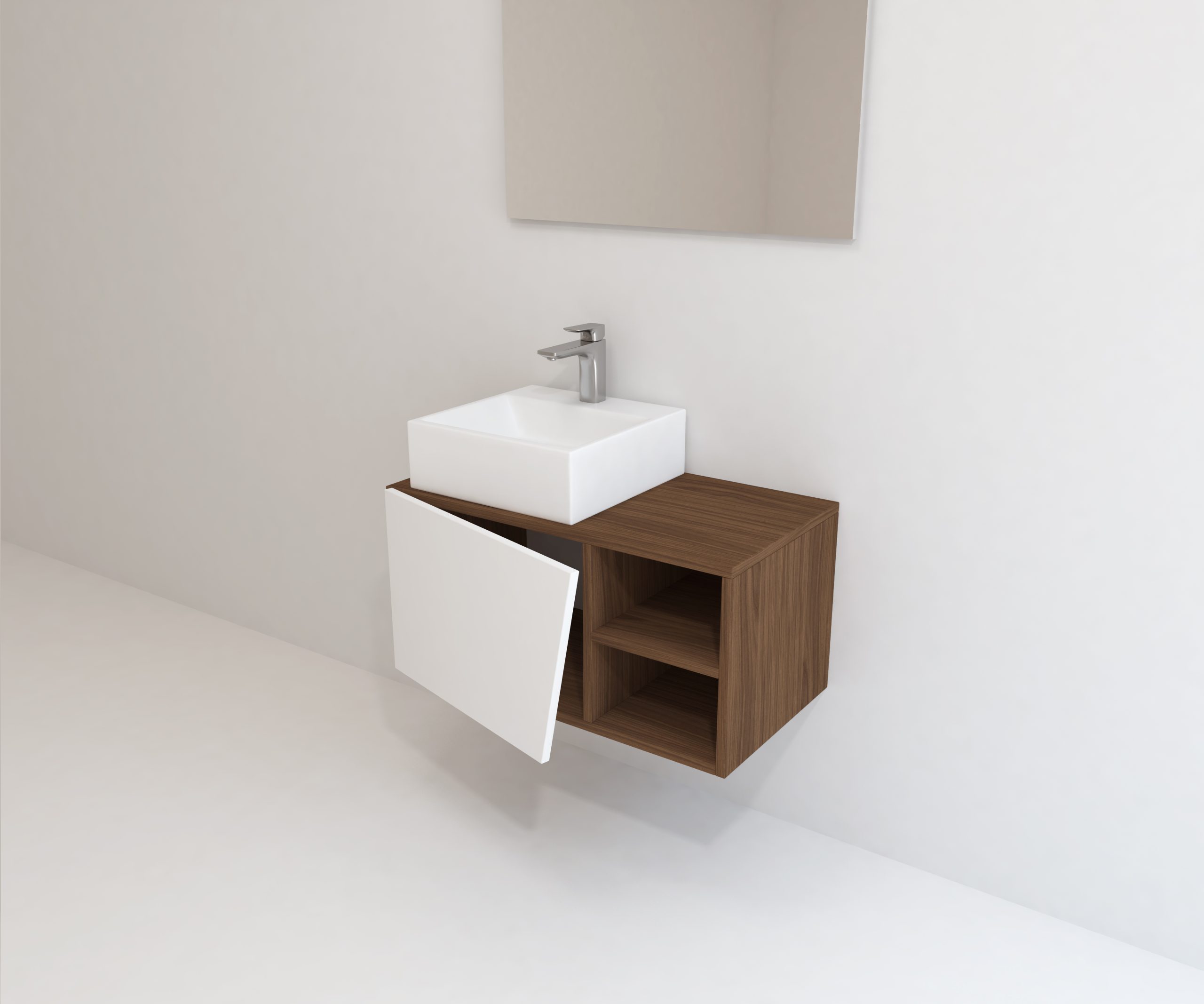 Pack Rennes avec lavabo et miroir LED
