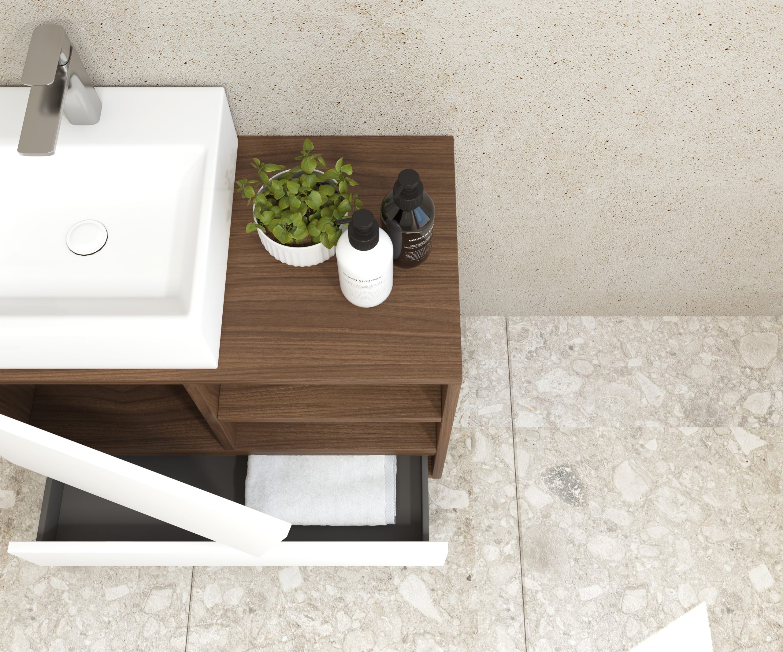 Pack Rennes Plus avec lavabo et miroir LED