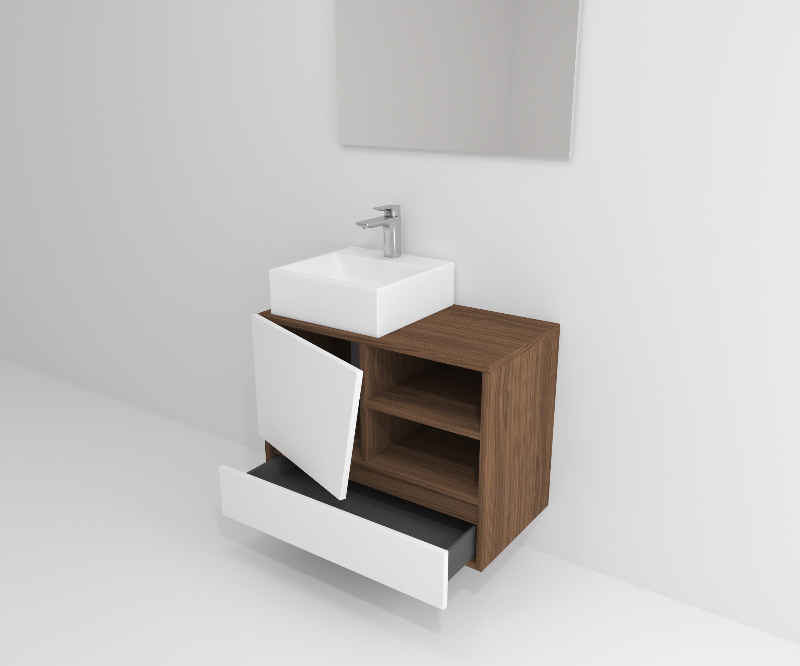 Pack Rennes Plus avec lavabo et miroir LED