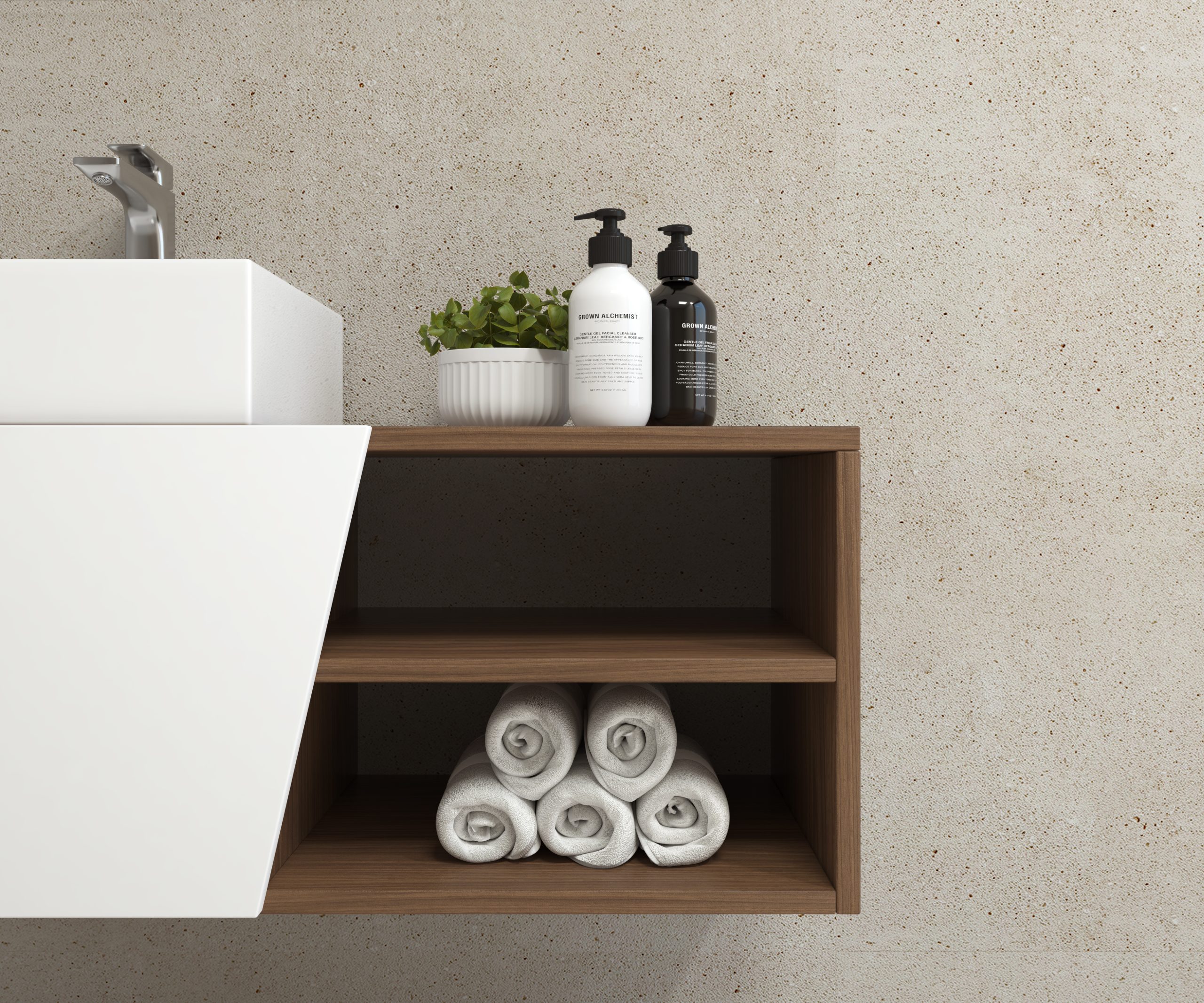 Pack Rennes avec lavabo et miroir LED