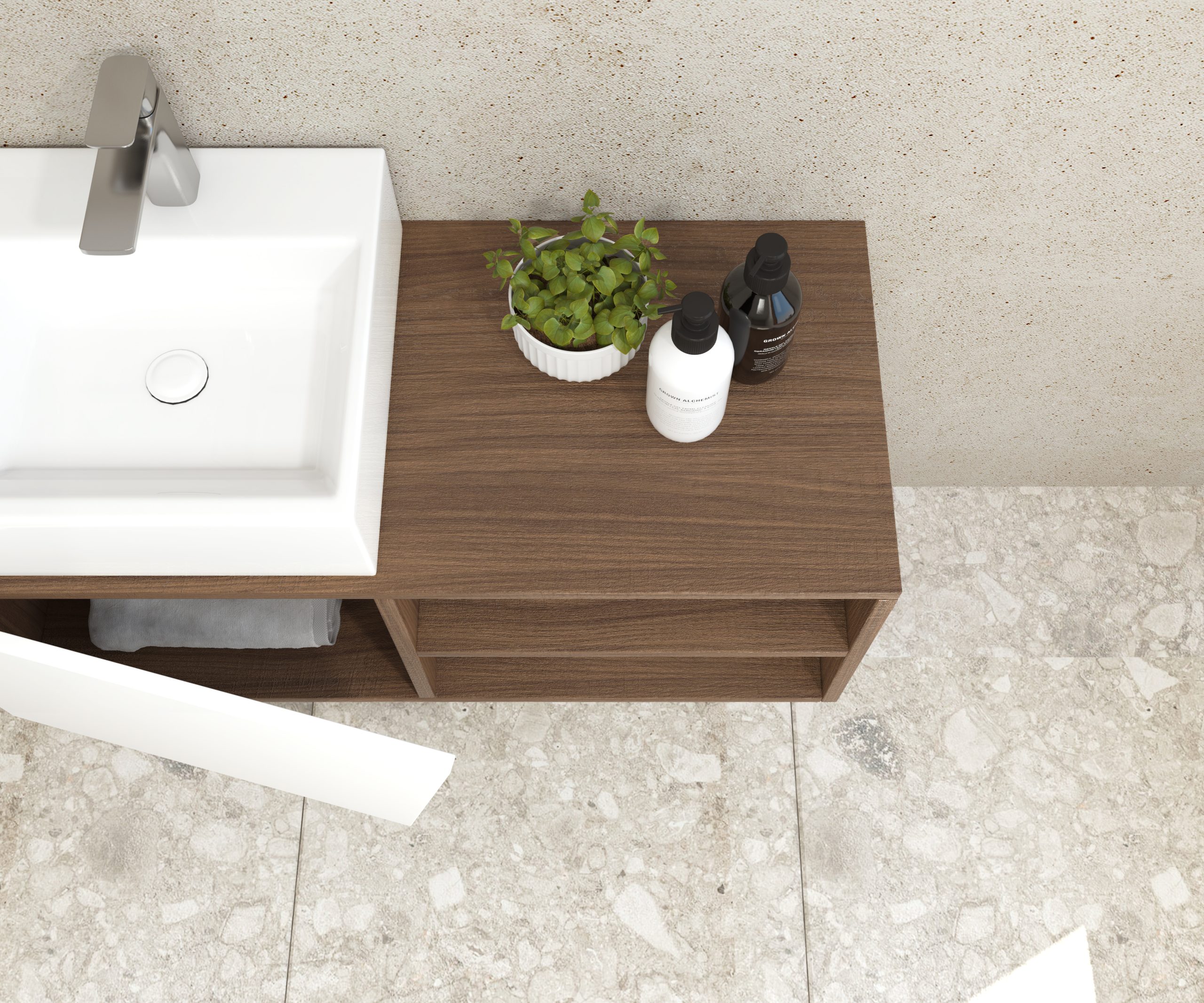 Pack Rennes avec lavabo et miroir LED