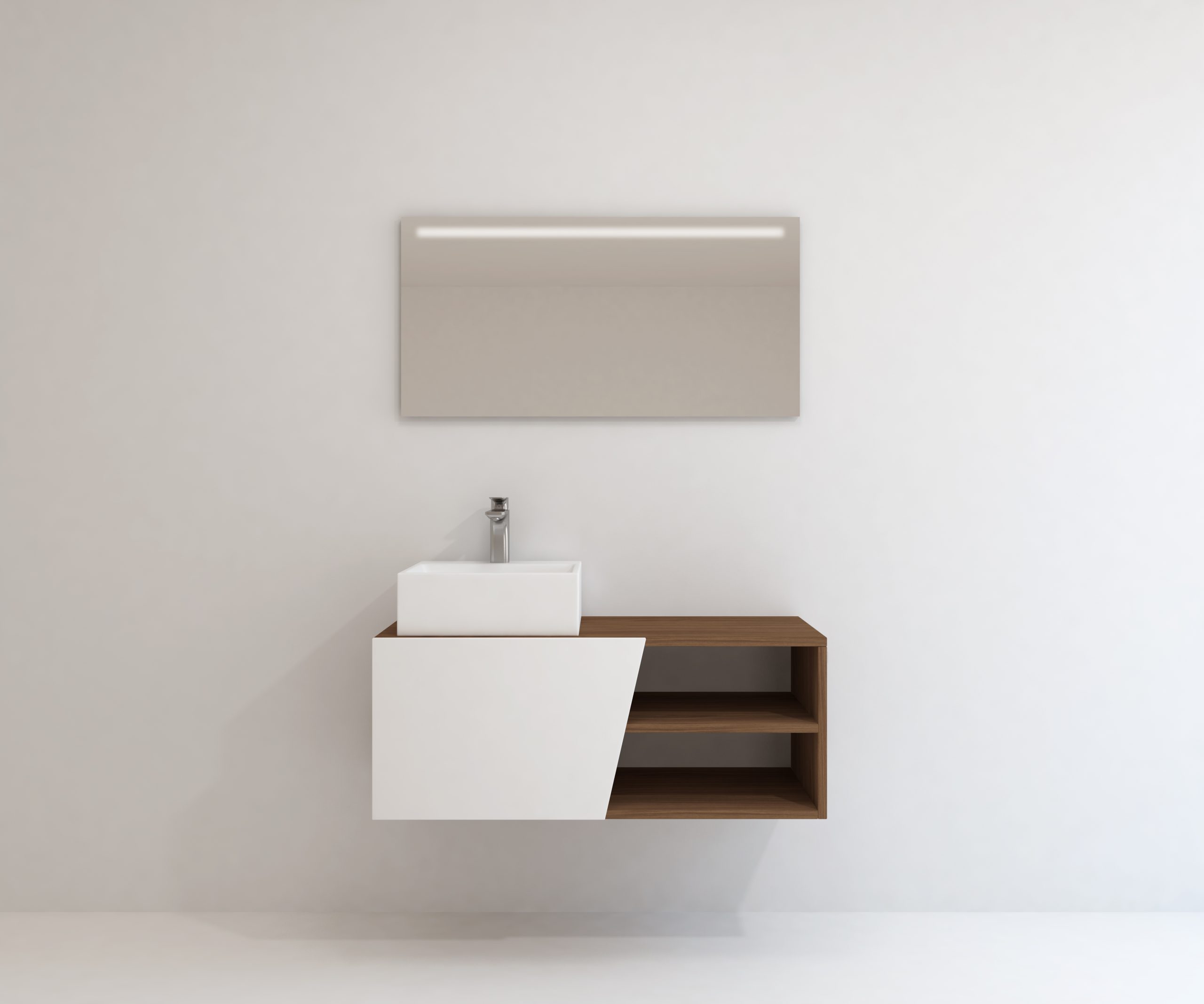 Pack Rennes avec lavabo et miroir LED