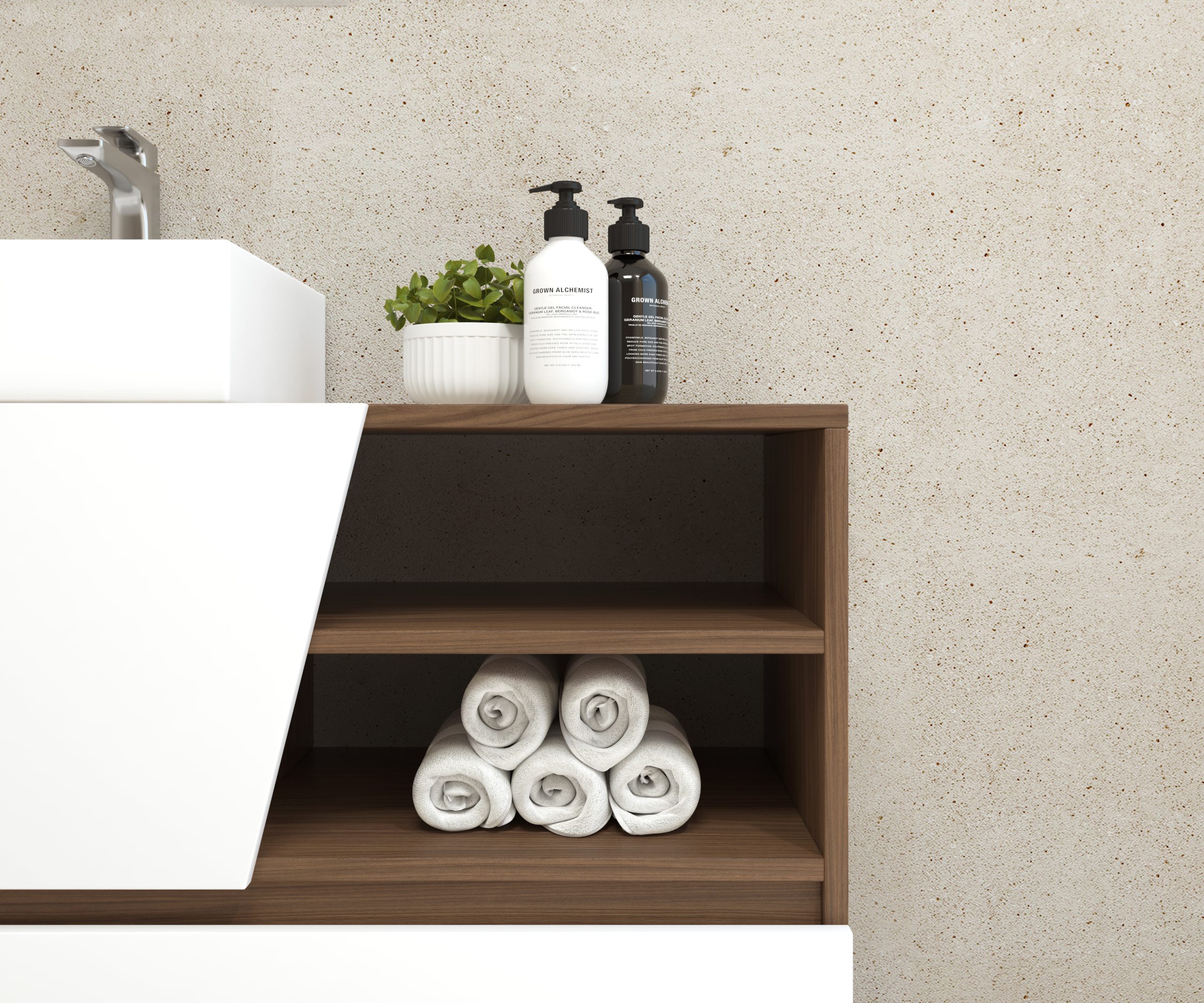 Pack Rennes Plus avec lavabo et miroir LED