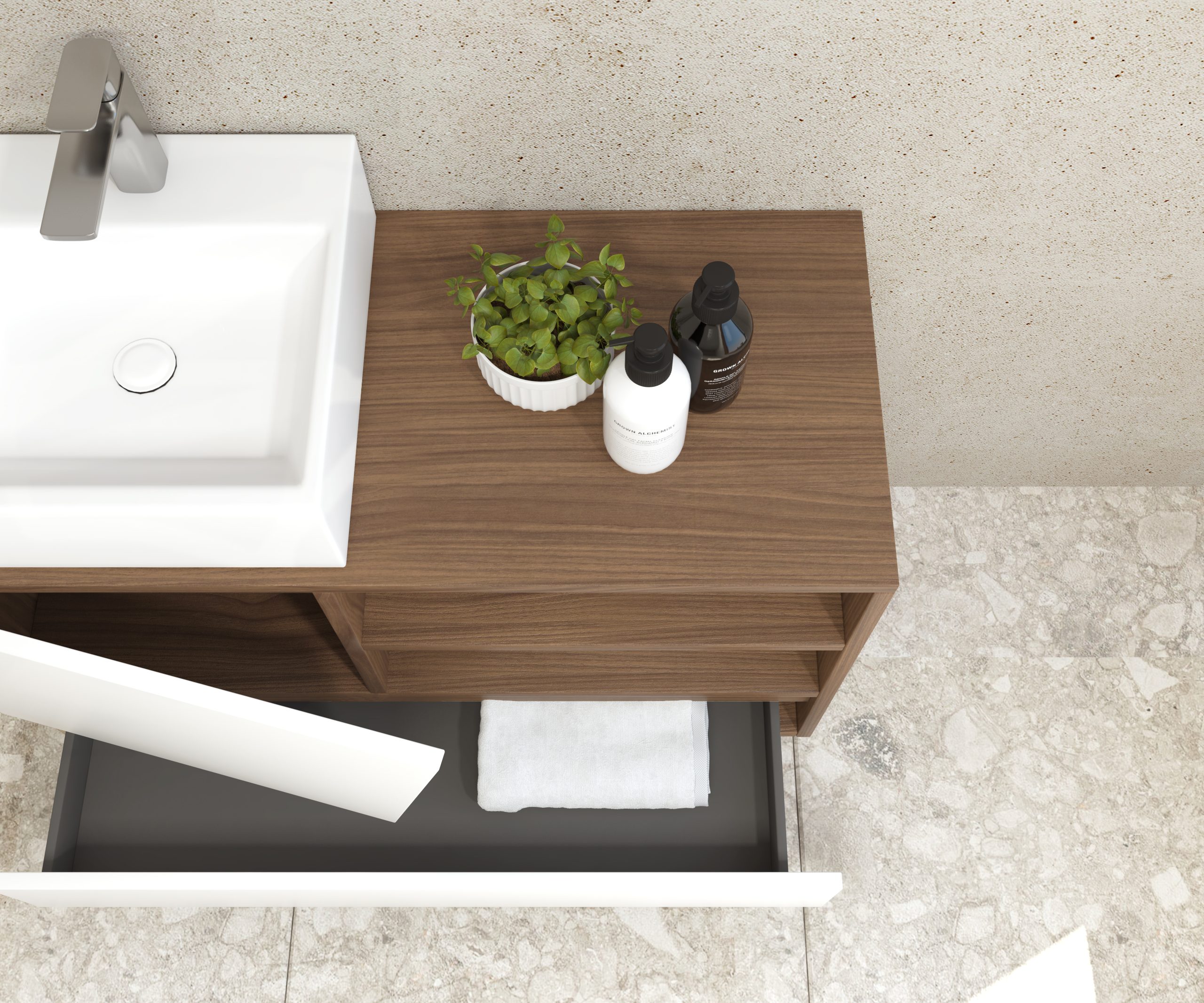 Pack Rennes Plus avec lavabo et miroir LED