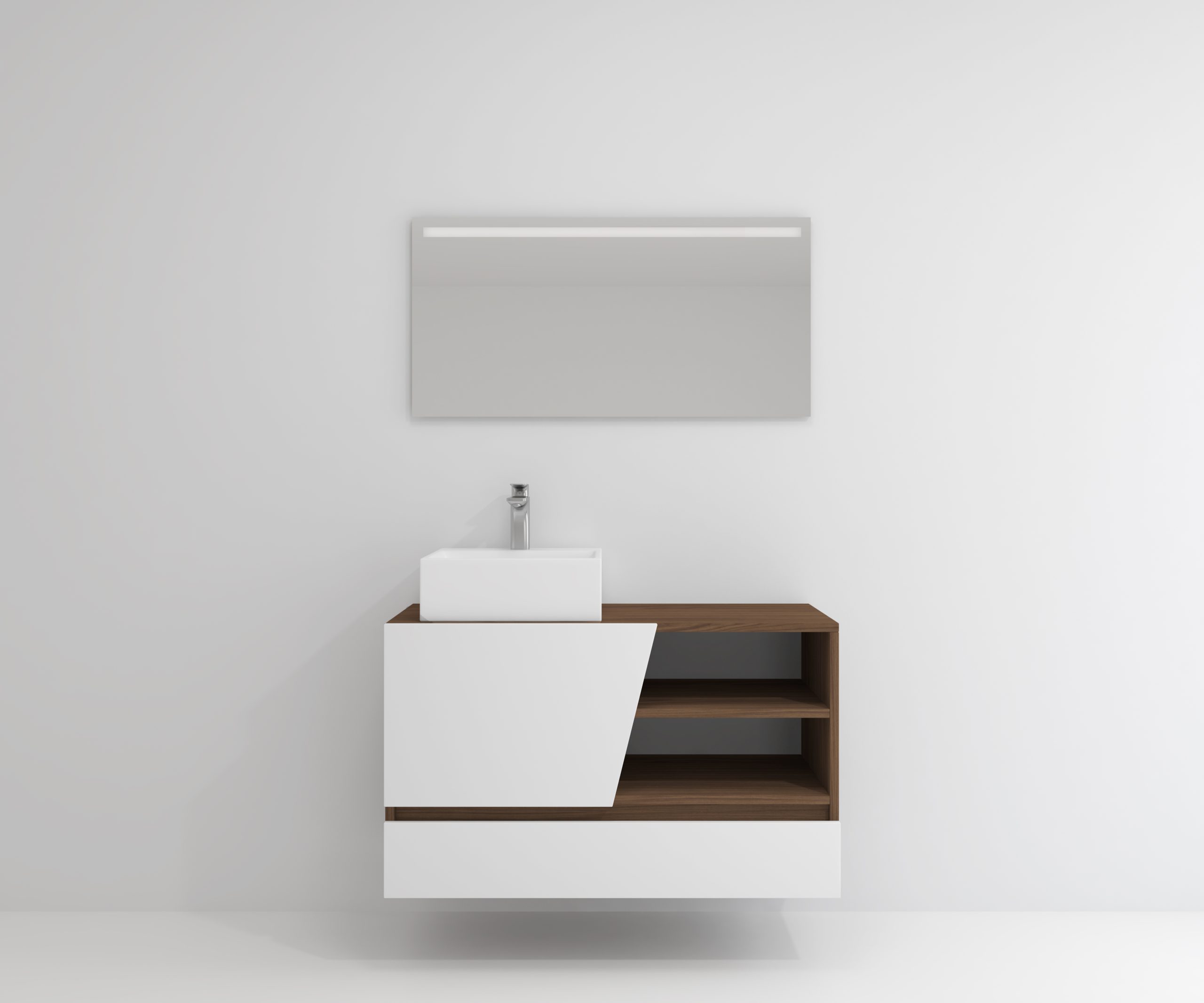 Pack Rennes Plus avec lavabo et miroir LED