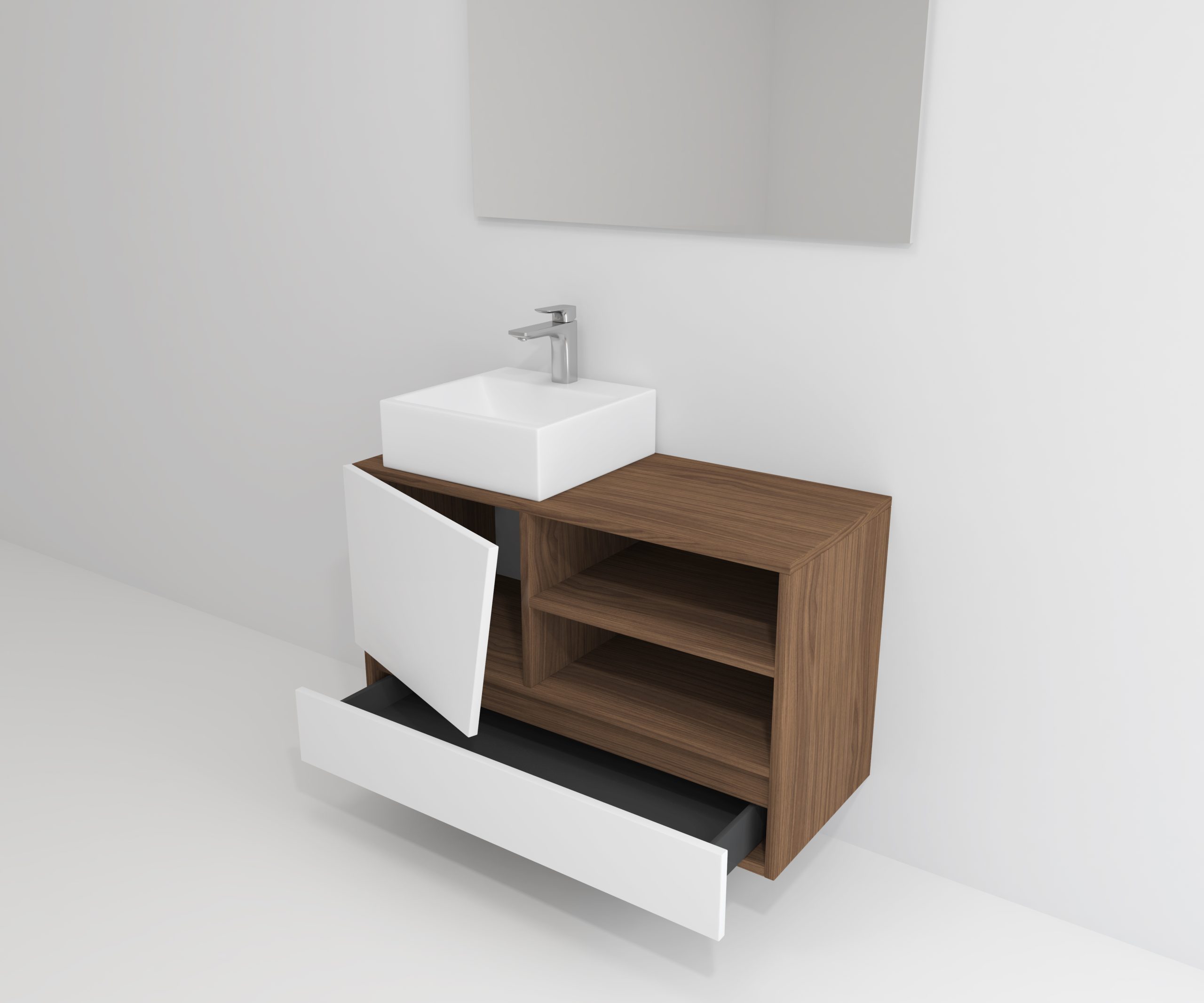 Pack Rennes Plus avec lavabo et miroir LED