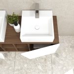 Pack Rennes avec lavabo et miroir LED