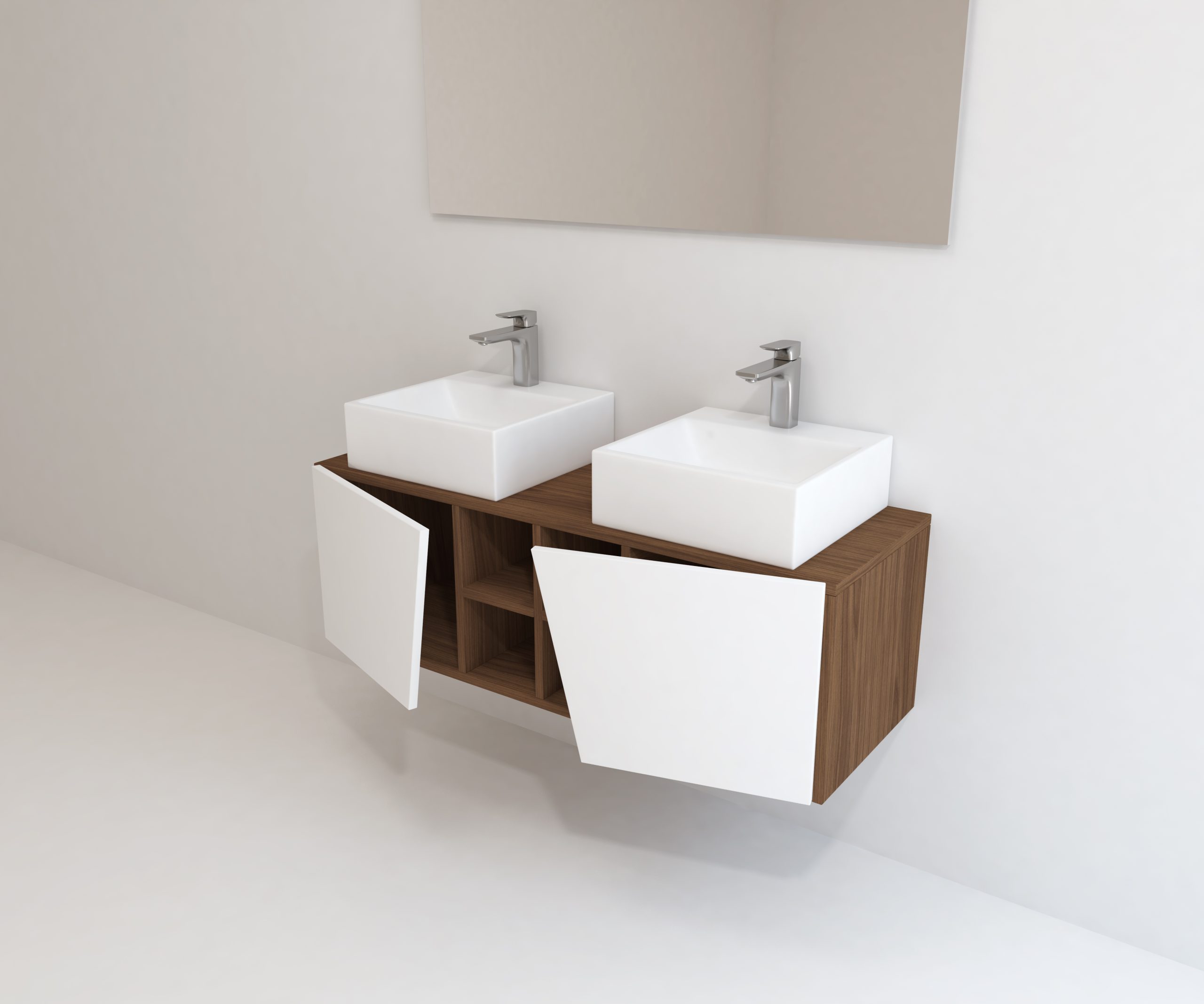 Pack Rennes avec lavabo et miroir LED