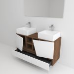 Pack Rennes Plus avec lavabo et miroir LED