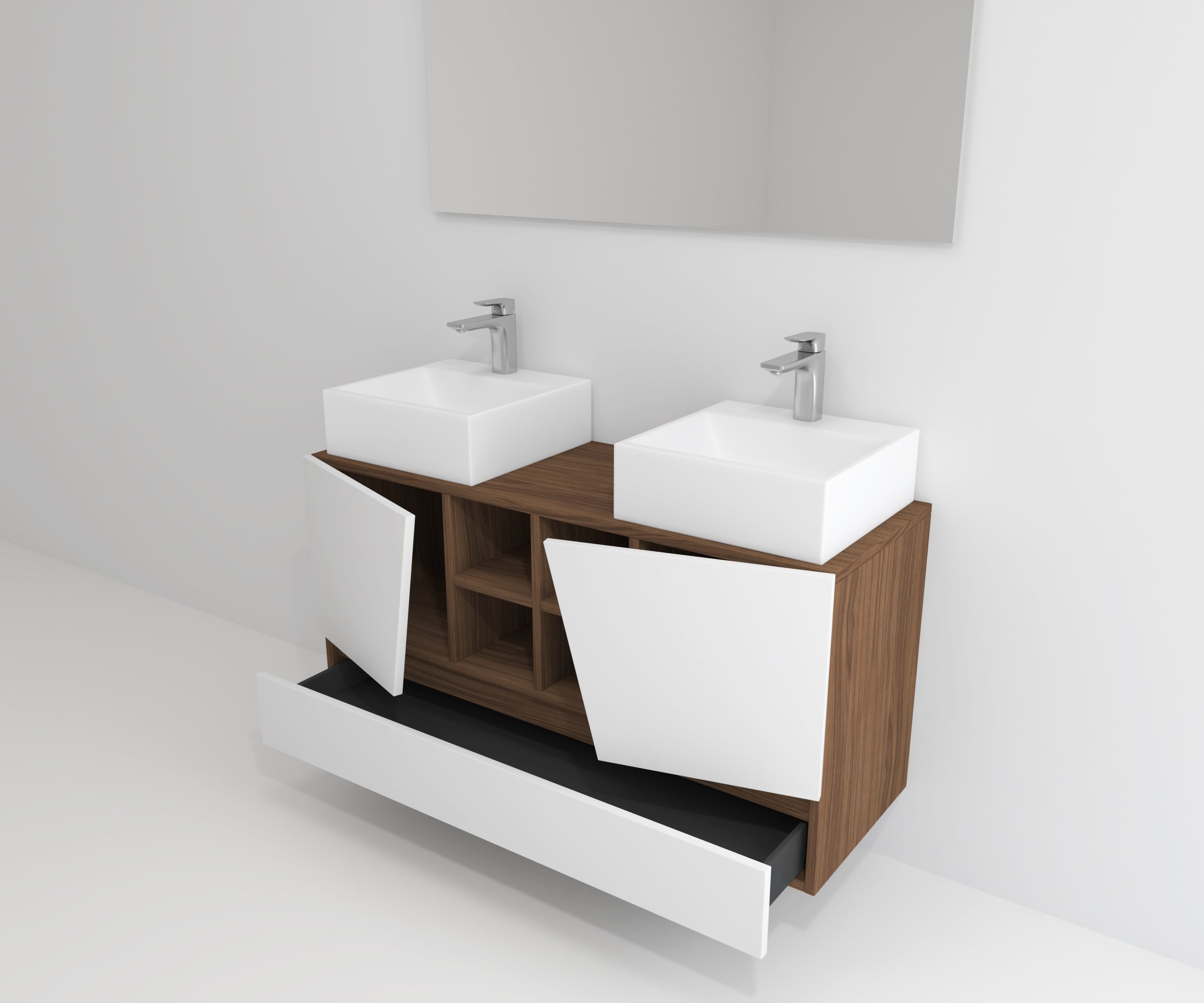 Pack Rennes Plus avec lavabo et miroir LED