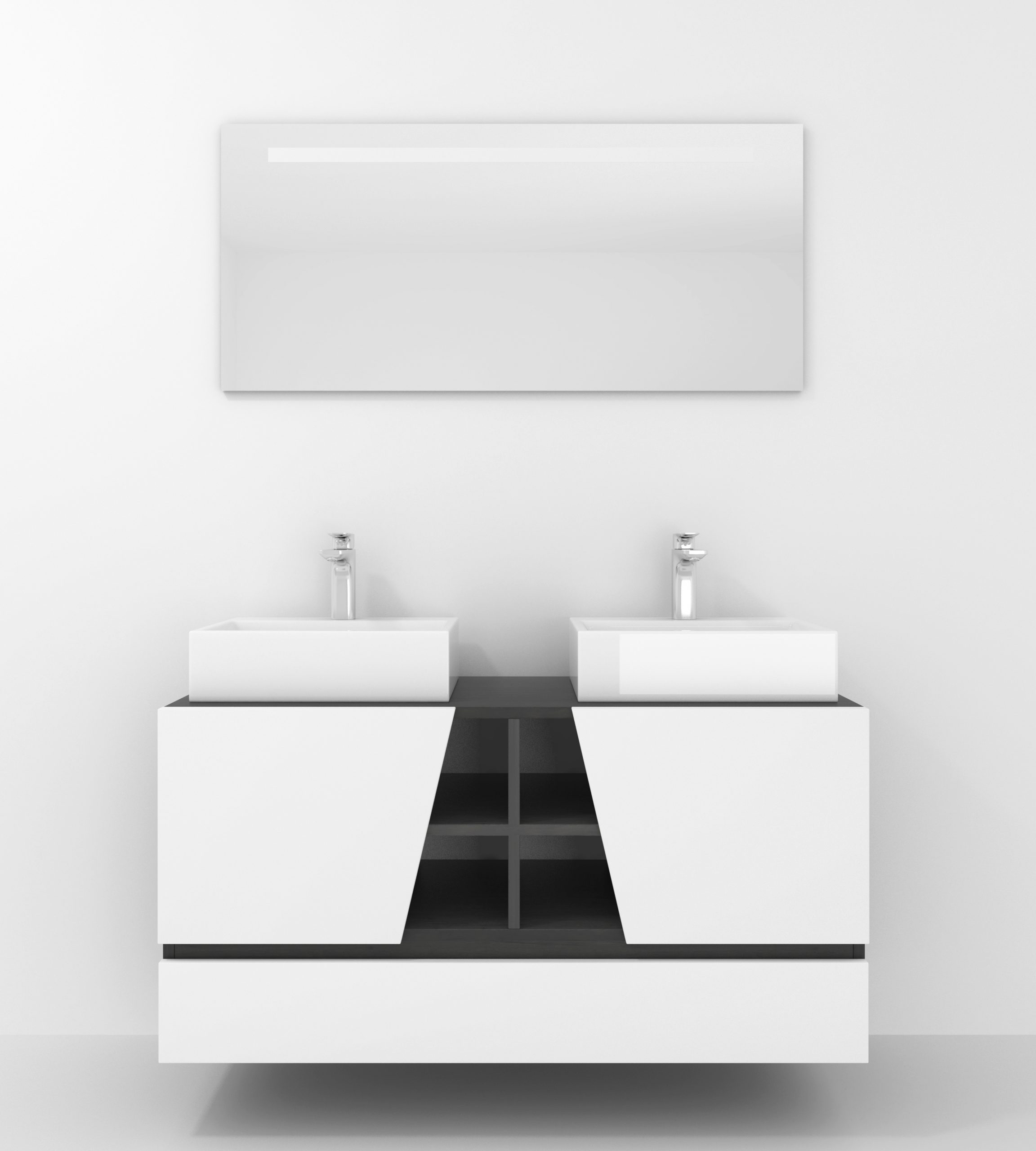 Pack Rennes Plus avec lavabo et miroir LED