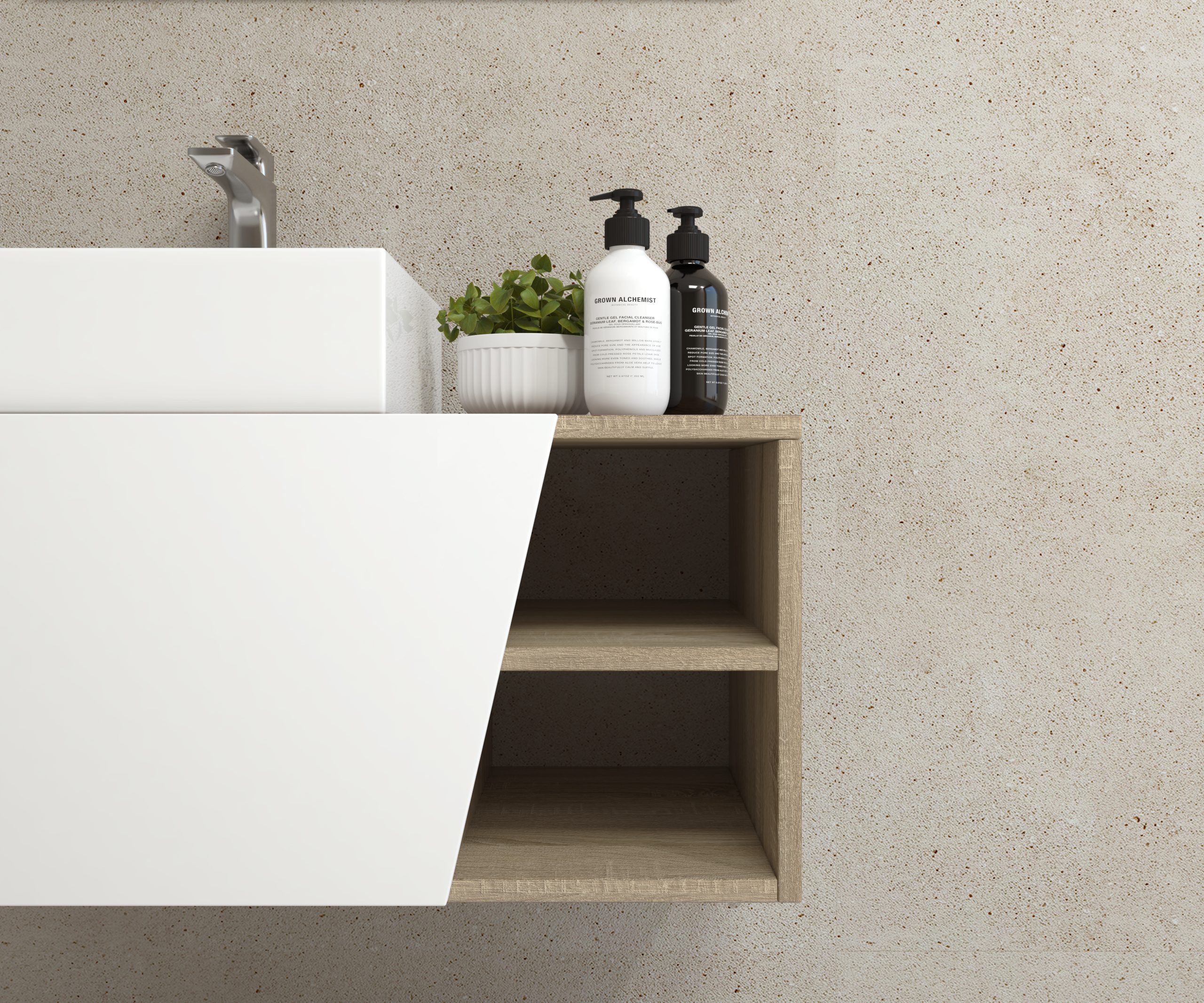 Pack Rennes avec lavabo et miroir LED