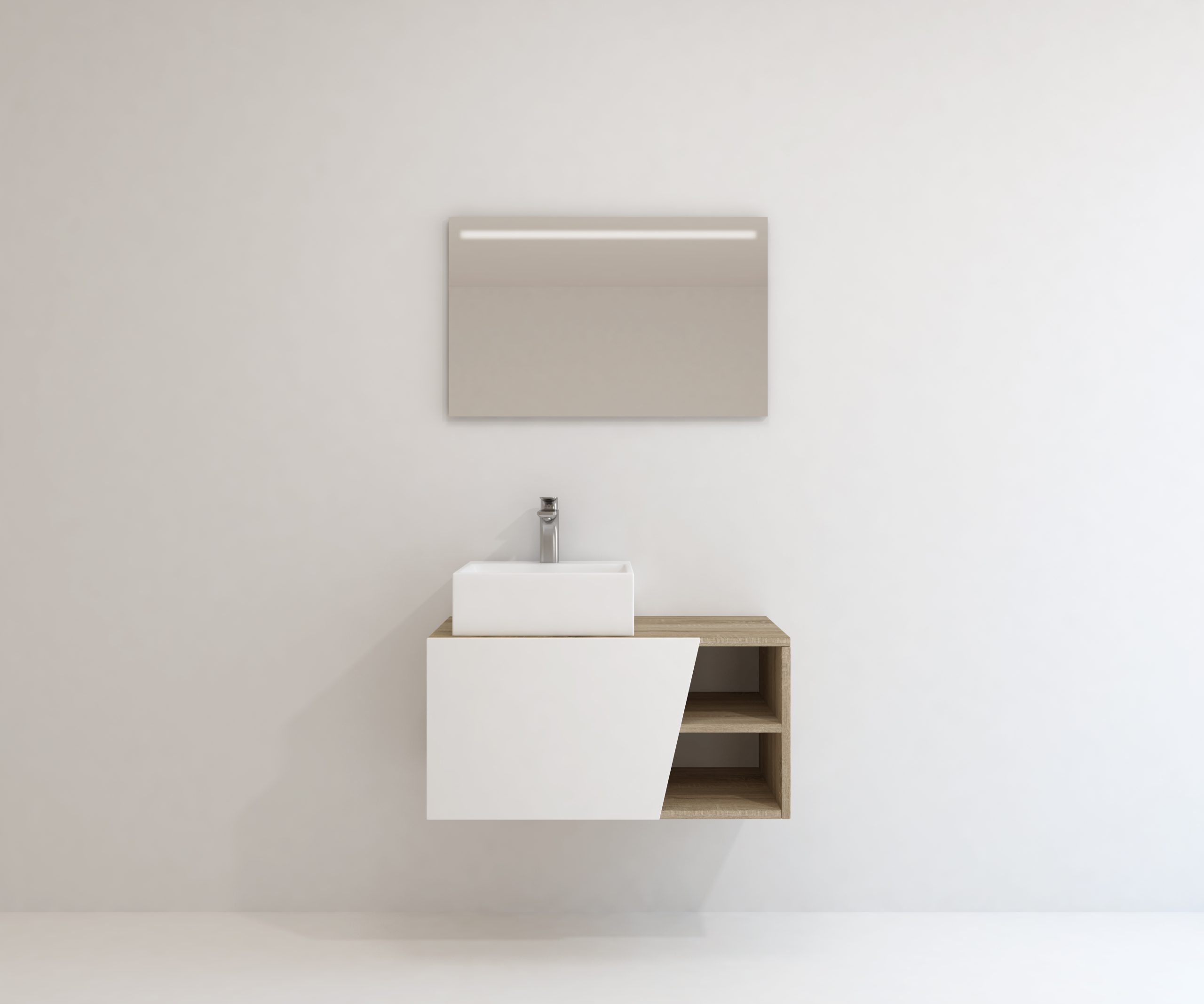 Pack Rennes avec lavabo et miroir LED
