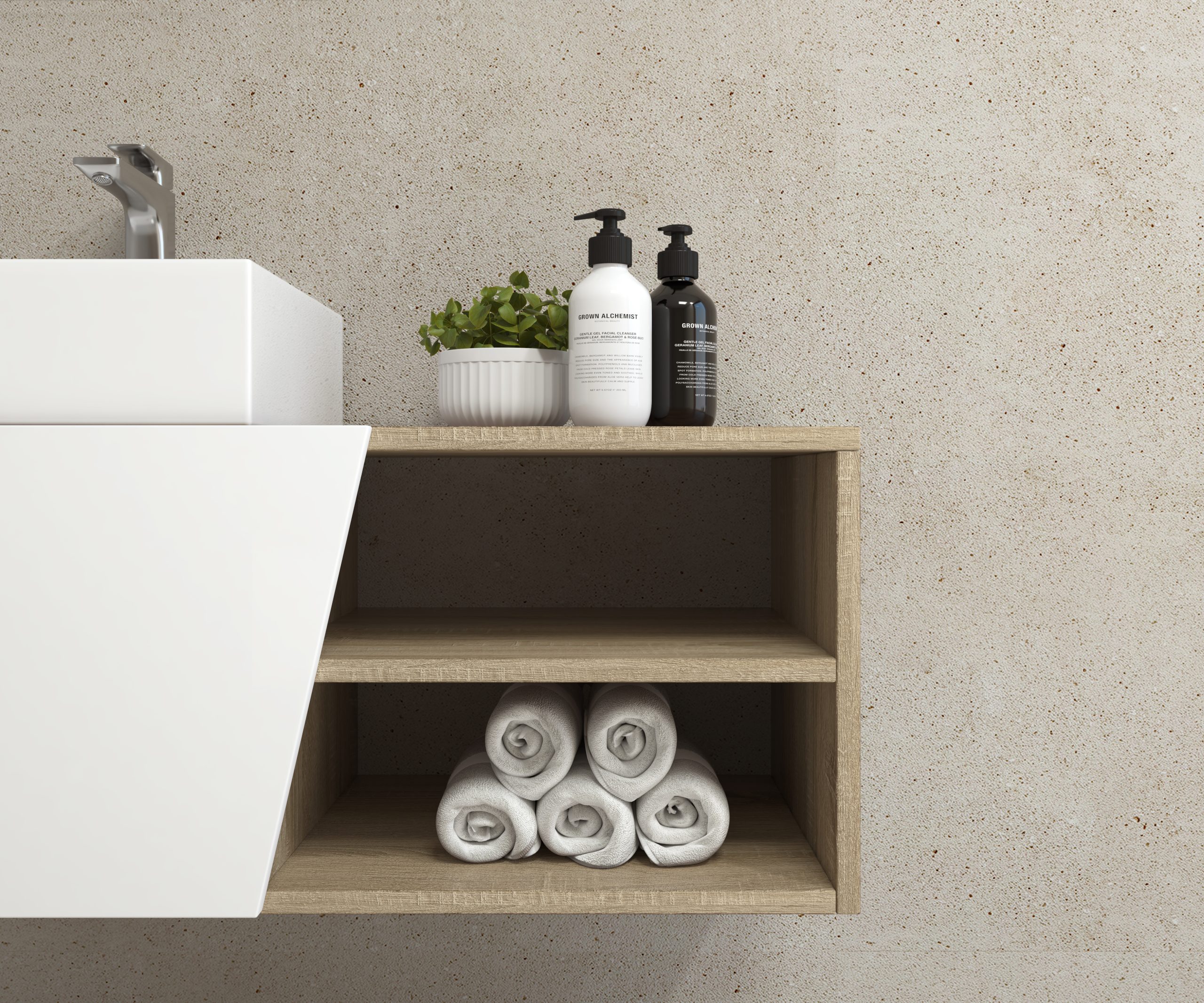 Pack Rennes avec lavabo et miroir LED