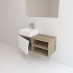 Pack Rennes avec lavabo et miroir LED