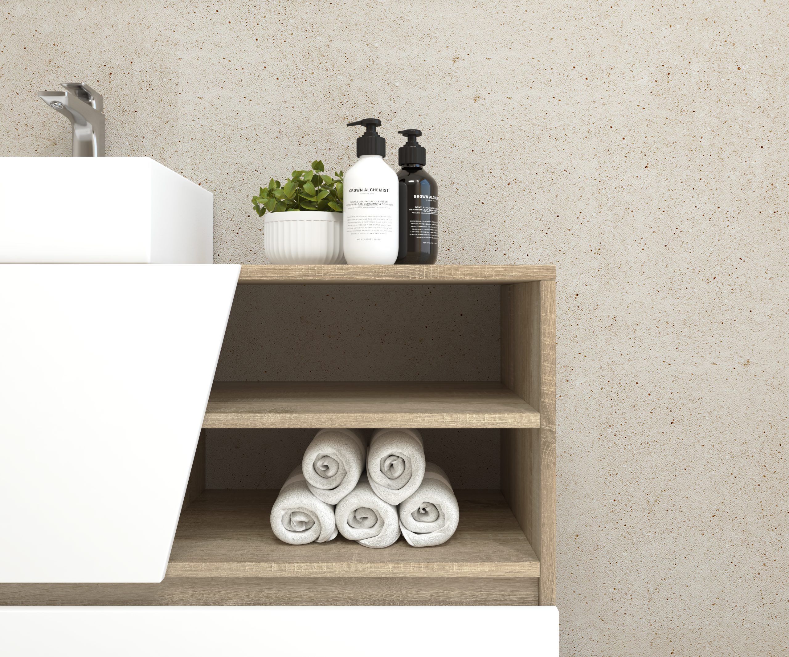 Pack Rennes Plus avec lavabo et miroir LED