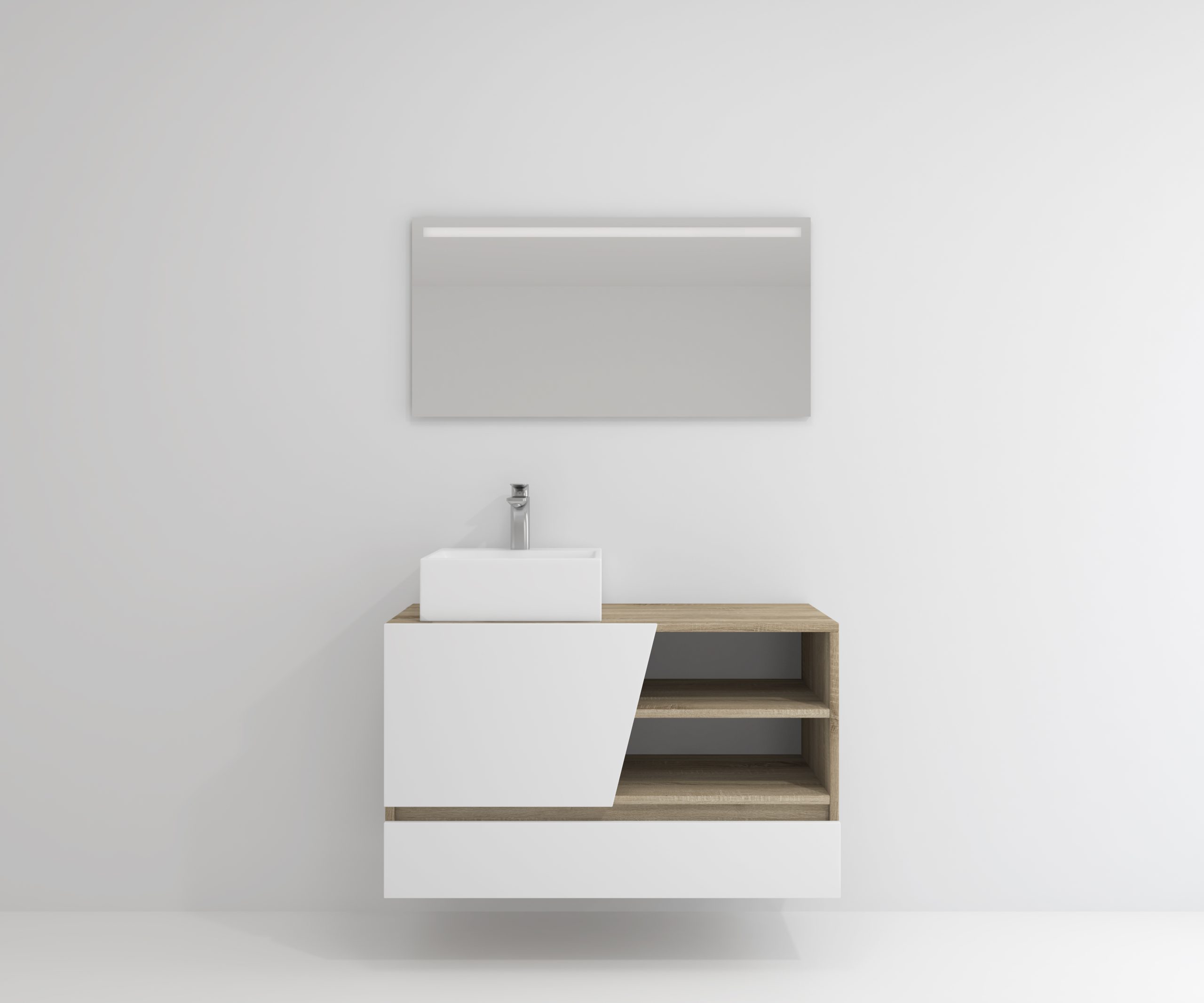 Pack Rennes Plus avec lavabo et miroir LED