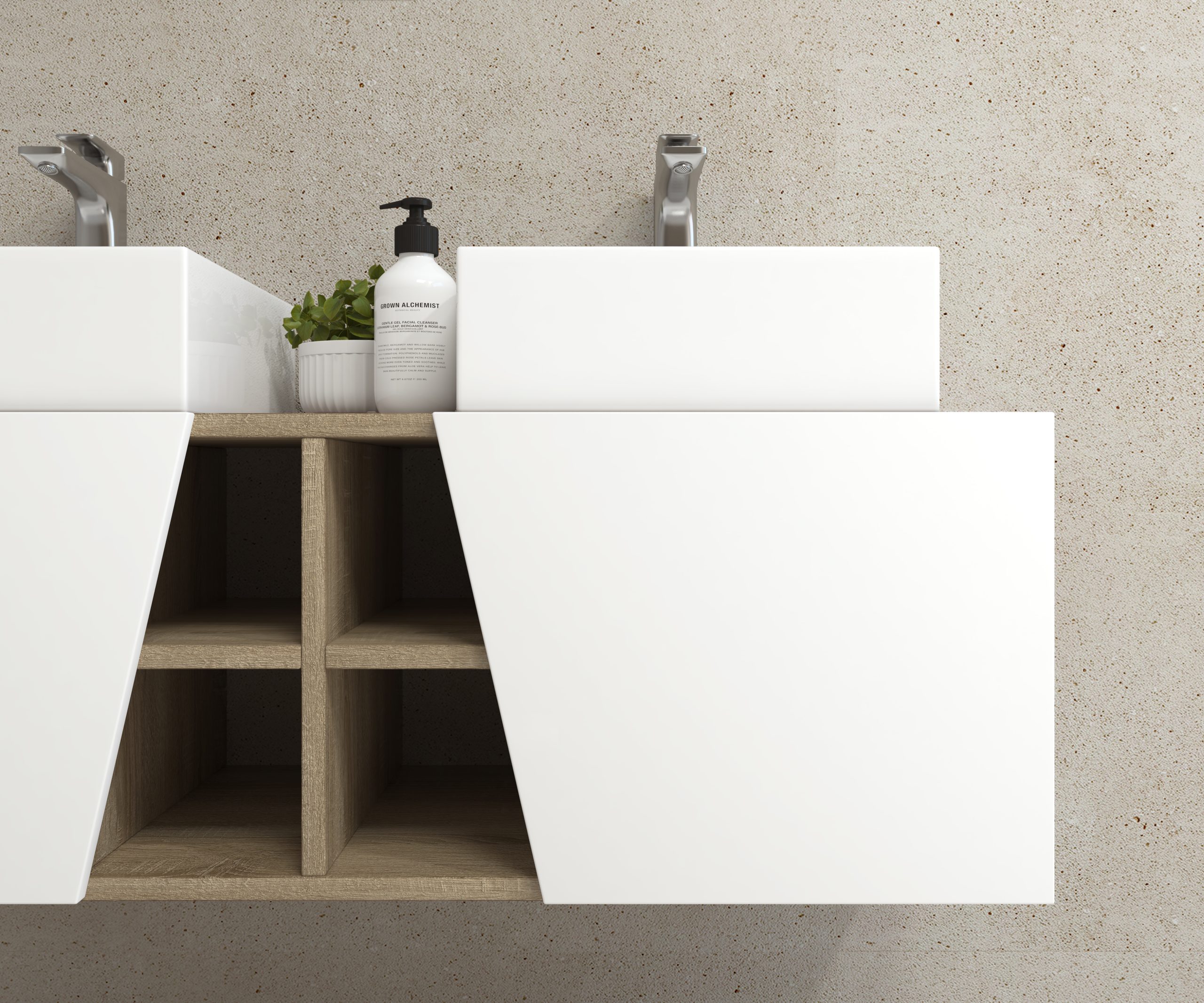 Pack Rennes avec lavabo et miroir LED