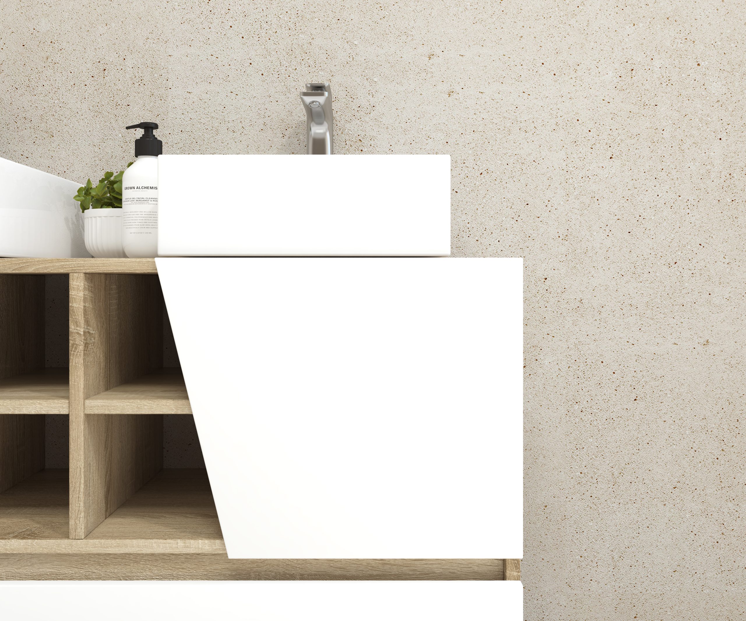 Pack Rennes Plus avec lavabo et miroir LED