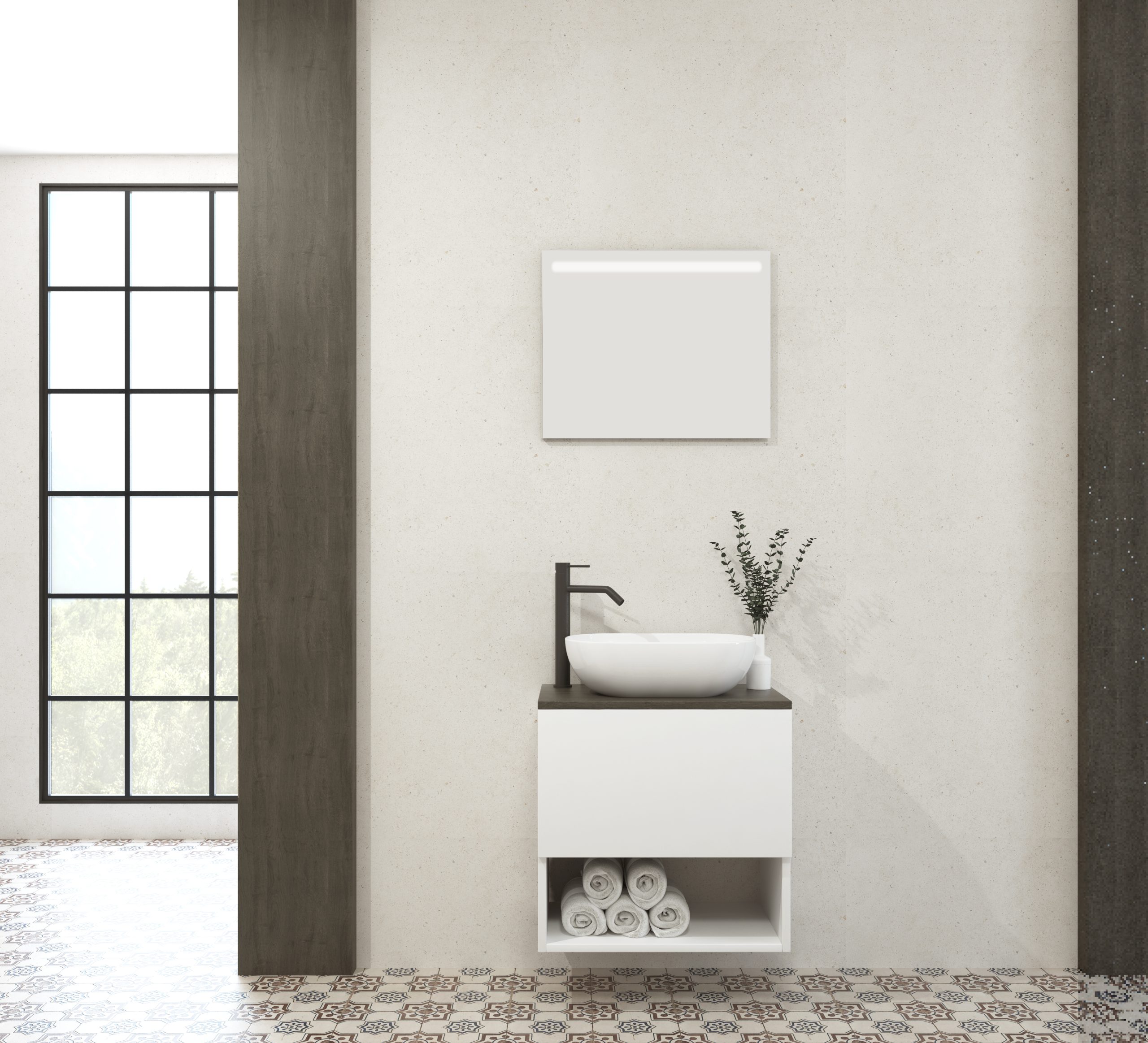 Pack RODIN + lavabo + espejo LED