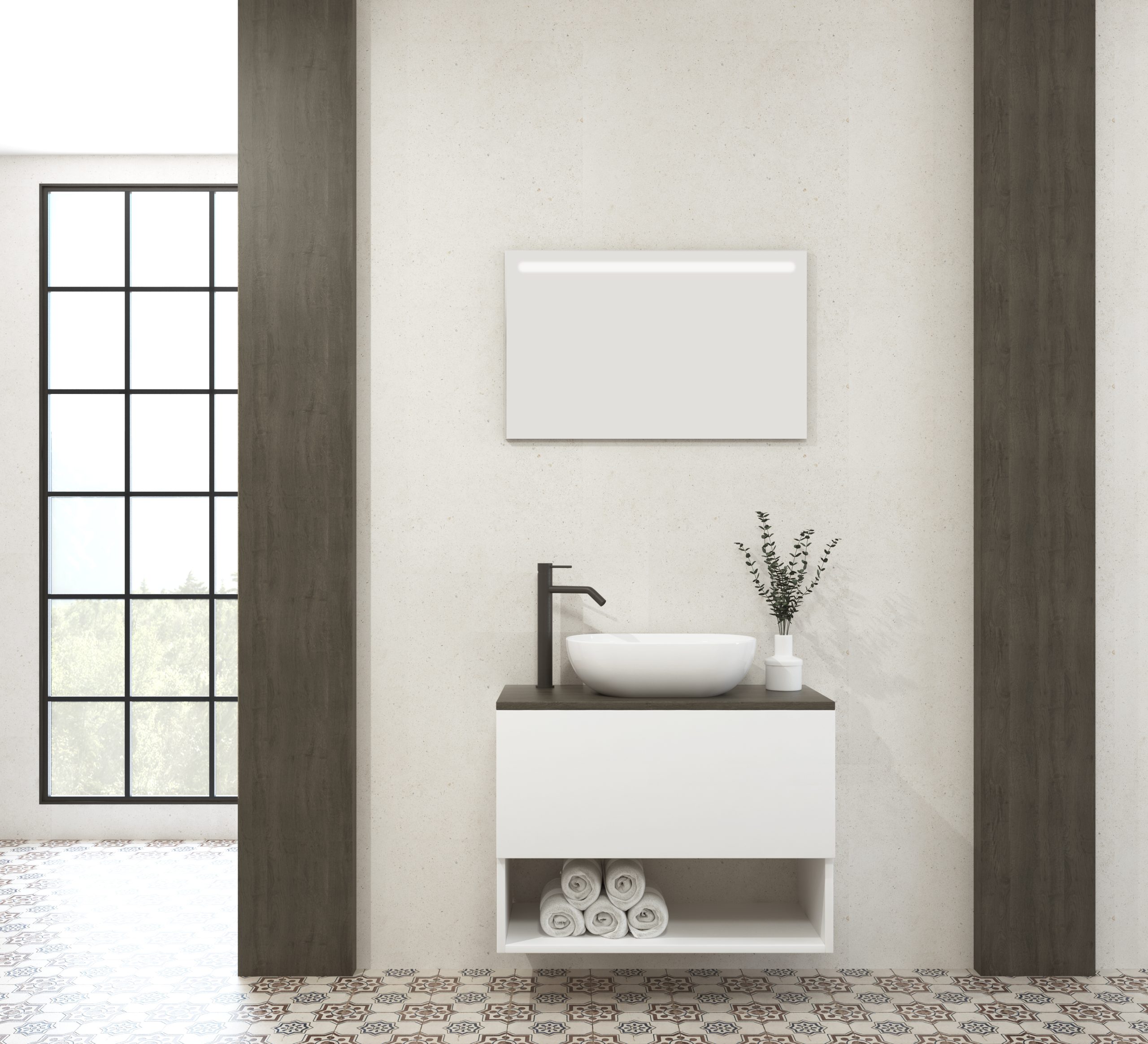 Pack RODIN + lavabo + espejo LED