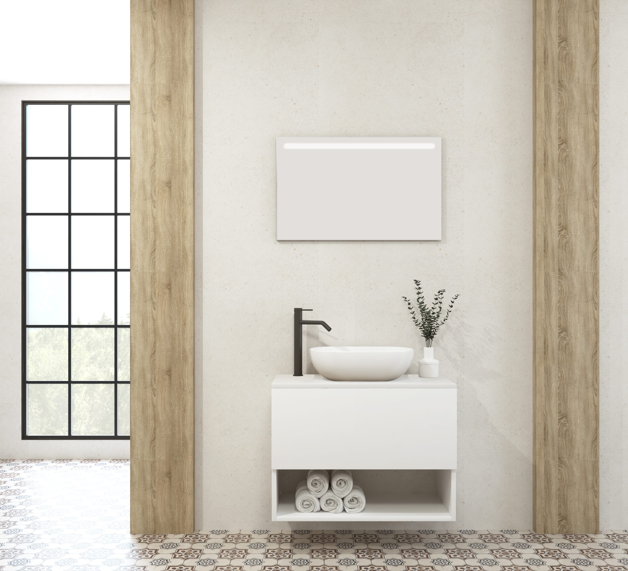 Pack RODIN + lavabo + espejo LED
