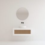 Pack ARTOIS blanc 100 cm + lavabo + miroir  circular