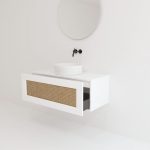 Pack ARTOIS blanc 100 cm + lavabo + miroir  circular
