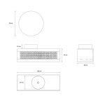 Pack ARTOIS blanc 120 cm + lavabo + miroir  circular