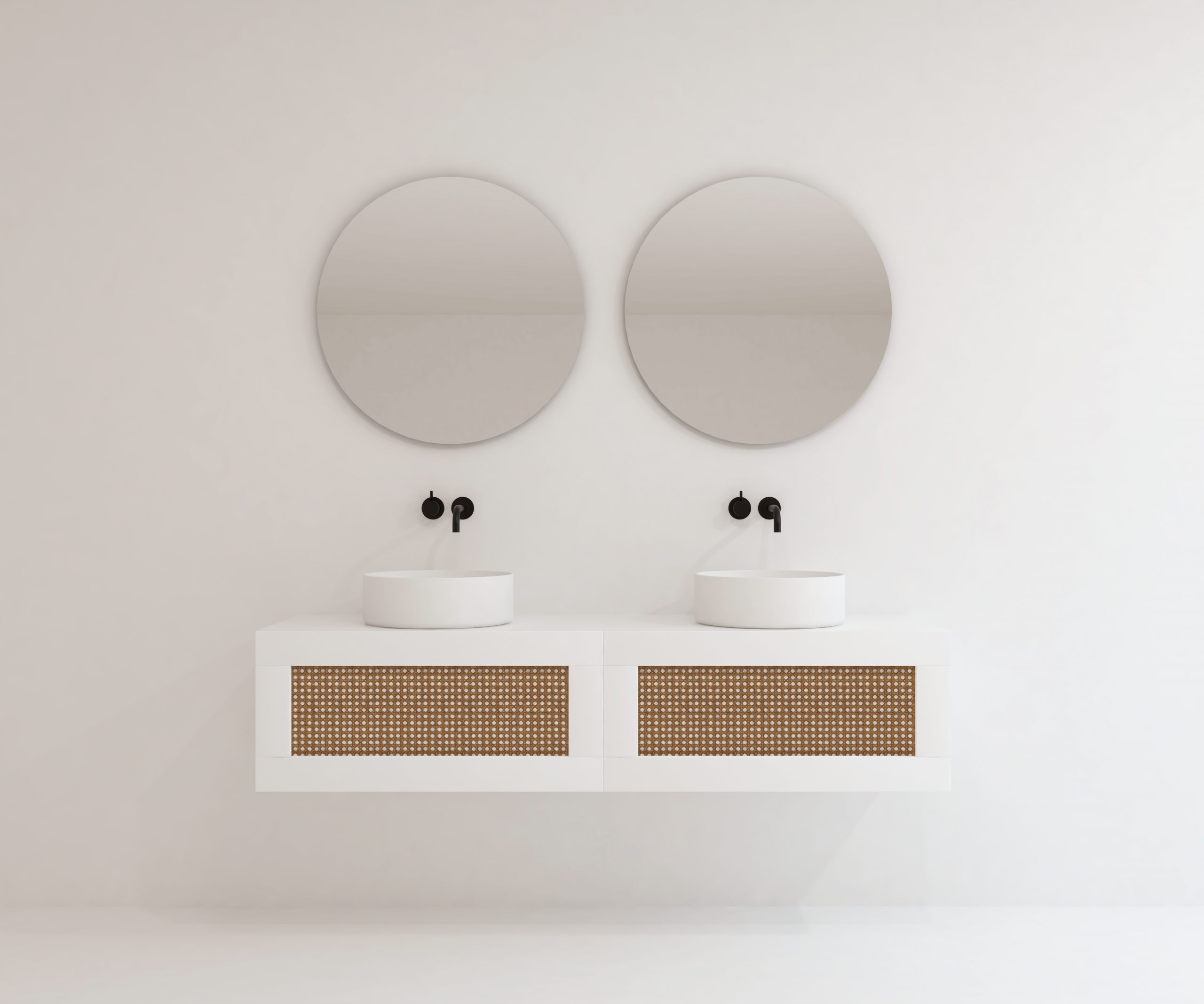 Pack ARTOIS blanc 160 cm + double lavabo + double miroir  circular