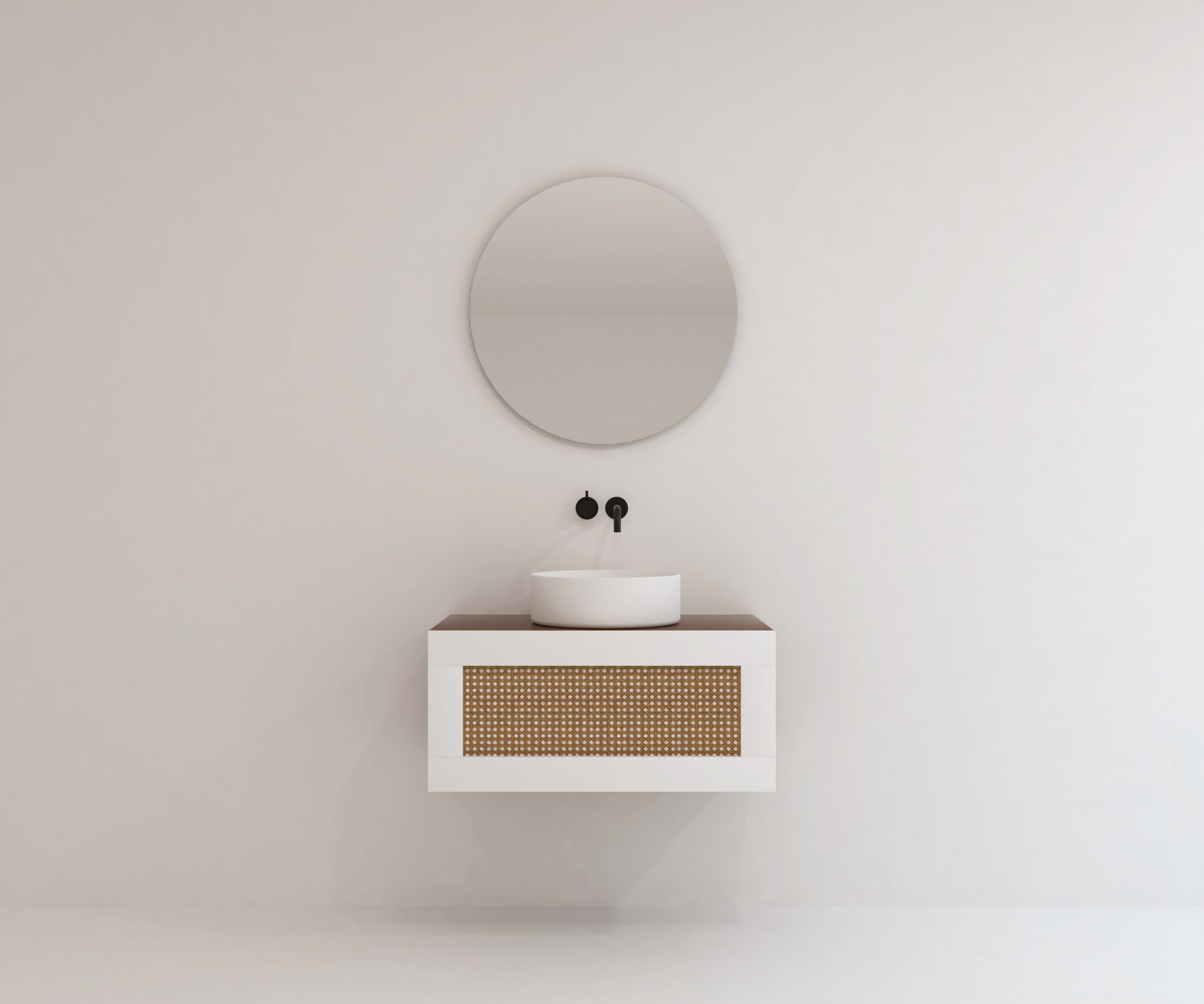 Pack ARTOIS noir 80 cm + vase + miroir rond