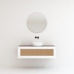 Pack ARTOIS noyer 120 cm + lavabo + miroir  circular
