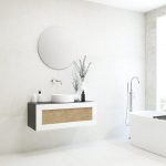 Pack ARTOIS azabache 100 cm + lavabo + miroir  circular