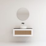 Pack ARTOIS azabache 100 cm + lavabo + miroir  circular